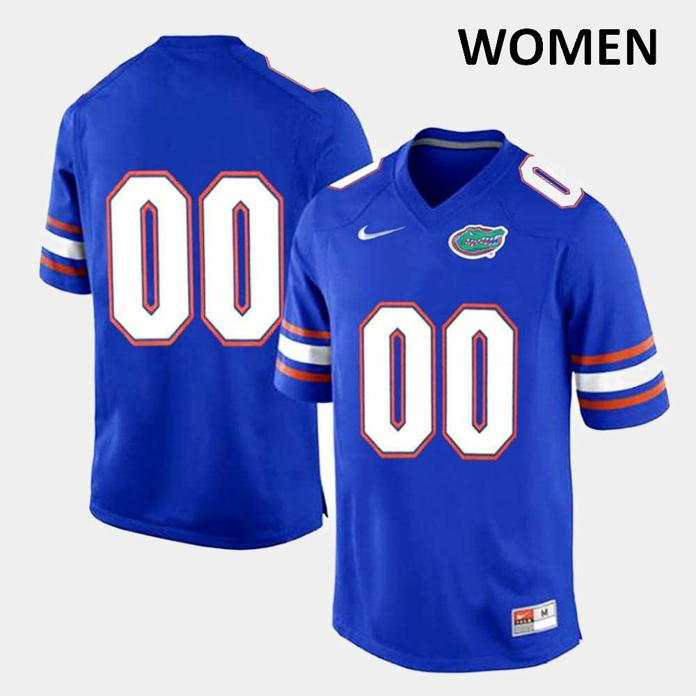NCAA Florida Gators Customize Women's #00 Nike Royal Blue Limited Stitched Authentic College Football Jersey YPR1264ZG